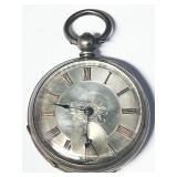 Sterling Siver Open Face Pocket Watch