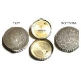 1845 French 5 Franc Silver Coin Hinged Pill Box