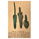 3 Ancient Bronze Indian Arrowheads