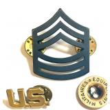 2 Military Pins & 1 Button