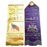 (2) P.V. Annual Reunion Ribbons
