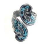 Silver Turquoise Inlay Ring