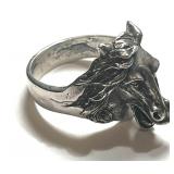 Sterling Silver Horse Head Ring