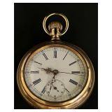 Swiss Open Face Pocket Watch