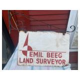 2 sided trade sign/metal