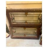 2 DECO LEADED WINDOWS