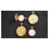 4 - Waltham Pocket Watches, Gold-filled *