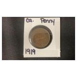 1919 Big Penny Coin