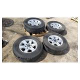 (4) 265/70/R17 Tires c/w Rims