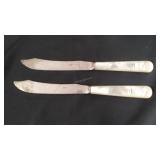 Sterling Silver 925 Mother-of-Pearl Handle Knives