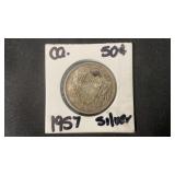 1957 50 Cent Silver Coin