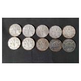 10 - Canadian WWII King George VI War Nickels