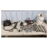 Battery Charger, Grease Gun, Wrenches, Cables