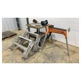 Sawhorse, Rigid Clamp Stand, Table w/ Grinder