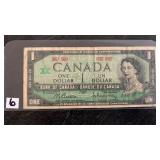 1967 Canadian 1 Dollar Bill w/o Serial Number