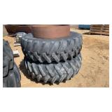 20.8-R38 Firestone Radial Tires w/ Clamp on Rims