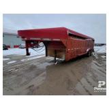 2001 24' Sokal Gooseneck Livestock Trailer T/A