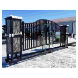 20' Farm Steel Gate with Deer