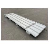 Unused 12ft White Metal Roof Panels