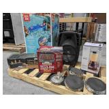 Lot: Electric Grill,Blender,Fire Table,Pool Float