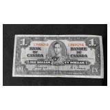 1937 Canadian One Dollar Bill