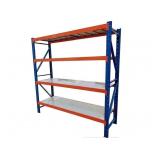 Unused 78' Metal Storage Shelving Unit
