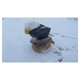 Hand Carved White Cedar Bald Eagle