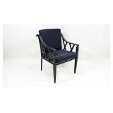 Hampton Bay Steel Outdoor Patio Chair (Navy Blue)