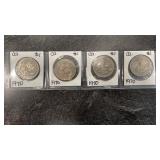 (4) 1970 Canadian One Dollar Coins