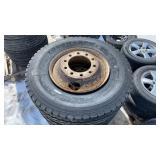 11R22.5 Trailer Tire (Unused) w/ Used Rim