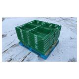 (32) Stackable Plastic Storage Trays / Crates