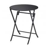 23.6 in. Black Folding Metal Table Rt $162