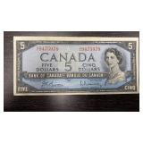 1954 Canadian 5 Dollar Bill