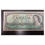 1954 Canadian Dollar Bill