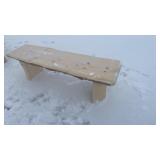 Hand Carved Spruce Cabin Bench