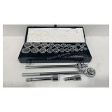 Unused 27PC 3/4' Socket Set (7/8'-2' & 22-50mm)