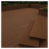 12' Composite Deck Board 3D Wood Grain-Chocolate