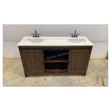 60'x22' Bathroom Vanity w/ 2 Sinks