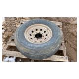 235/80R16 Tire w/ 8 Bolt Trailer Rim