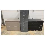 (3) Metal Filing Cabinets