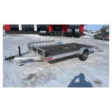Flat Deck Utility Trailer w/ Ramps 12-FT 3,500 lb