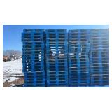(20) Wood Shipping Pallets (Blue)