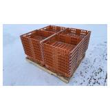 (32) Stackable Plastic Storage Trays / Crates
