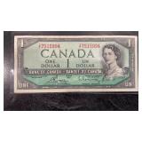 1954 Canadian One Dollar Bill