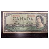 1954 Canadian Dollar Bill