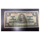 1937 Canadian Dollar Bill