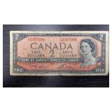 1954 Canadian 2 Dollar Bill
