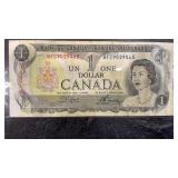 1973 Canadian One Dollar Bill