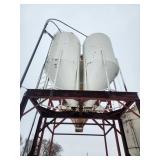 *O/S (3) Hopper-Bottom Storage Bins w/ Stands