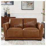 Hydeline Mary Top Grain Leather Loveseat (Unused)